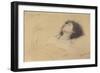 Reclining Girl and Two Studies of Hands-Gustav Klimt-Framed Giclee Print