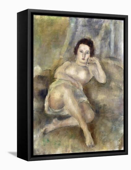 Reclining Girl (Jeune Femme Couchée), 1925-Jules Pascin-Framed Stretched Canvas