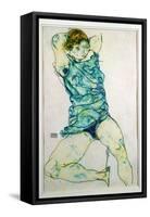 Reclining Girl-Egon Schiele-Framed Stretched Canvas