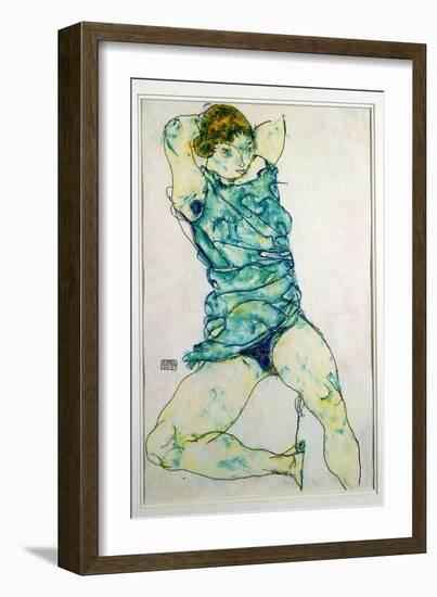 Reclining Girl-Egon Schiele-Framed Giclee Print