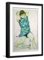 Reclining Girl-Egon Schiele-Framed Giclee Print