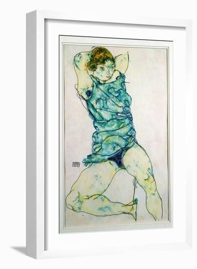 Reclining Girl-Egon Schiele-Framed Giclee Print