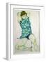 Reclining Girl-Egon Schiele-Framed Giclee Print