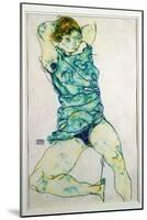 Reclining Girl-Egon Schiele-Mounted Giclee Print