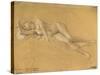 Reclining Maenade-Gustav Klimt-Stretched Canvas