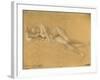 Reclining Maenade-Gustav Klimt-Framed Giclee Print