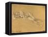 Reclining Maenade-Gustav Klimt-Framed Stretched Canvas