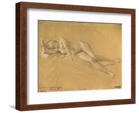 Reclining Maenade-Gustav Klimt-Framed Giclee Print