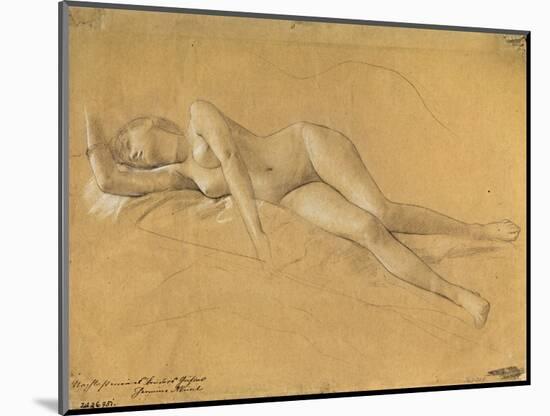 Reclining Maenade-Gustav Klimt-Mounted Giclee Print