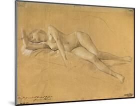 Reclining Maenade-Gustav Klimt-Mounted Giclee Print