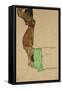 Reclining Male Nude with Green Cloth (Self-Portrait)-Egon Schiele-Framed Stretched Canvas