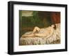 Reclining Nude, 1858-Gustave Courbet-Framed Giclee Print