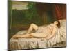 Reclining Nude, 1858-Gustave Courbet-Mounted Giclee Print