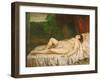 Reclining Nude, 1858-Gustave Courbet-Framed Giclee Print