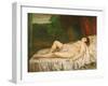 Reclining Nude, 1858-Gustave Courbet-Framed Giclee Print