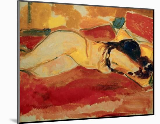 Reclining Nude, 1912-Edvard Munch-Mounted Giclee Print