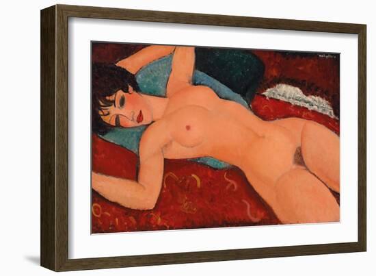 Reclining nude, 1917-18-Amedeo Modigliani-Framed Giclee Print