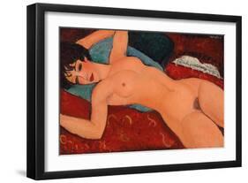 Reclining nude, 1917-18-Amedeo Modigliani-Framed Giclee Print