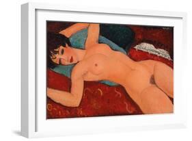 Reclining nude, 1917-18-Amedeo Modigliani-Framed Giclee Print