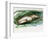 Reclining Nude, 2015-Julie Held-Framed Giclee Print