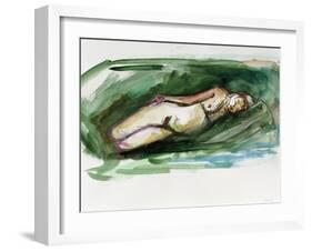 Reclining Nude, 2015-Julie Held-Framed Giclee Print