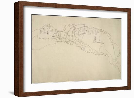 Reclining Nude 2-Gustav Klimt-Framed Giclee Print