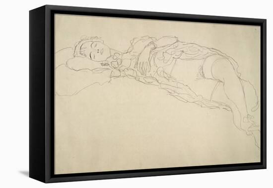 Reclining Nude 2-Gustav Klimt-Framed Stretched Canvas