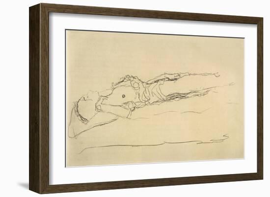 Reclining Nude 3-Gustav Klimt-Framed Giclee Print