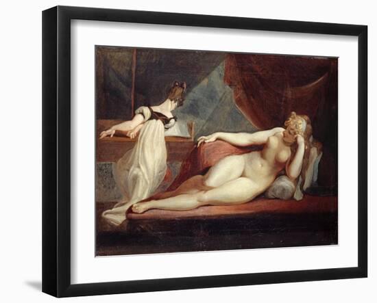 Reclining Nude and Woman at the Piano, 1799-1800-Henry Fuseli-Framed Giclee Print