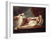 Reclining Nude and Woman at the Piano, 1799-1800-Henry Fuseli-Framed Giclee Print