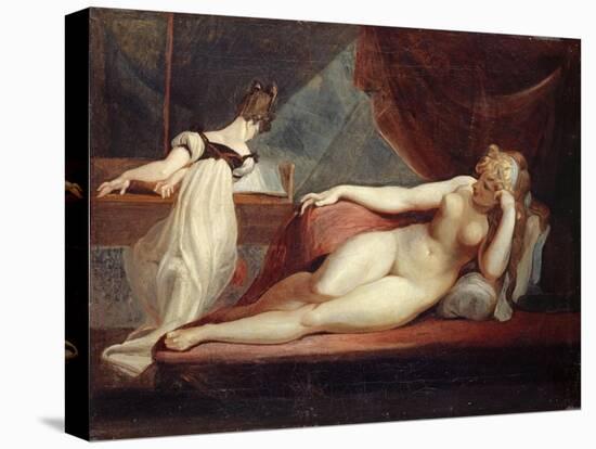 Reclining Nude and Woman at the Piano, 1799-1800-Henry Fuseli-Stretched Canvas