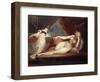 Reclining Nude and Woman at the Piano, 1799-1800-Henry Fuseli-Framed Giclee Print