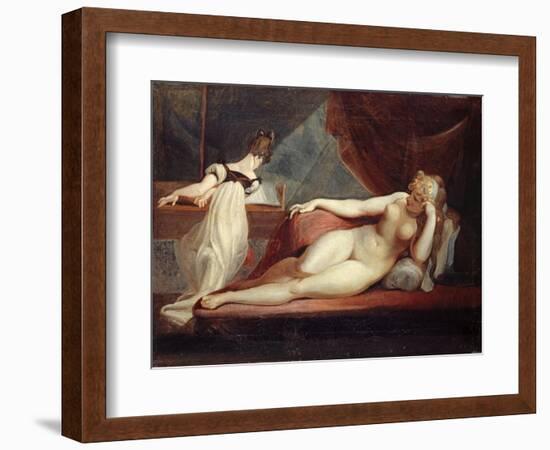 Reclining Nude and Woman at the Piano, 1799-1800-Henry Fuseli-Framed Giclee Print