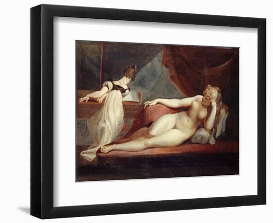 Reclining Nude and Woman at the Piano, 1799-1800-Henry Fuseli-Framed Giclee Print