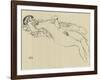 Reclining Nude, c.1917-Gustav Klimt-Framed Art Print