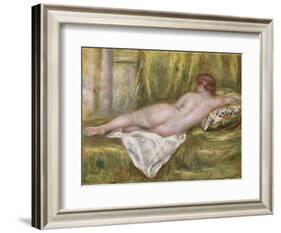 Reclining Nude from the Back, Rest After the Bath, c.1909-Pierre-Auguste Renoir-Framed Giclee Print