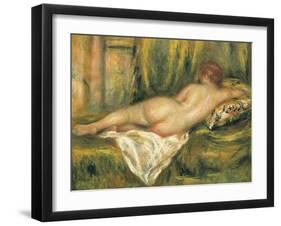 Reclining Nude from the Back, Rest after the Bath-Pierre-Auguste Renoir-Framed Art Print