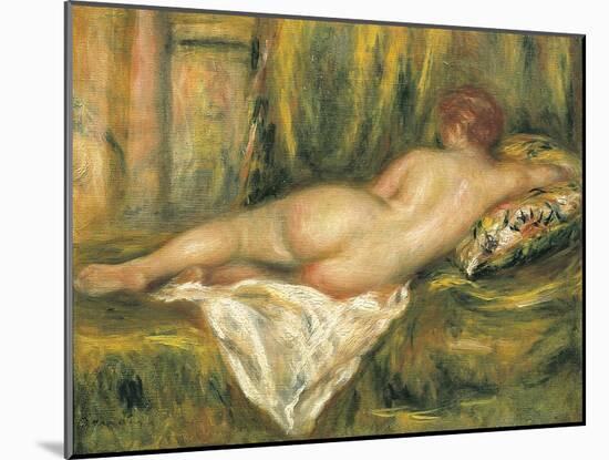 Reclining Nude from the Back, Rest after the Bath-Pierre-Auguste Renoir-Mounted Art Print