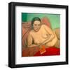 Reclining Nude Holding A Book-Félix Vallotton-Framed Giclee Print