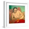 Reclining Nude Holding A Book-Félix Vallotton-Framed Giclee Print