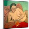 Reclining Nude Holding A Book-Félix Vallotton-Mounted Giclee Print