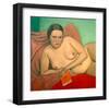 Reclining Nude Holding A Book-Félix Vallotton-Framed Giclee Print