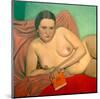 Reclining Nude Holding A Book-Félix Vallotton-Mounted Giclee Print