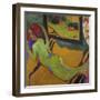 Reclining Nude in Front of Mirror, 1909/10-Ernst Ludwig Kirchner-Framed Giclee Print