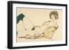 Reclining Nude in Green Stockings, 1914-Egon Schiele-Framed Giclee Print