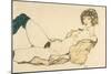 Reclining Nude in Green Stockings, 1914-Egon Schiele-Mounted Giclee Print