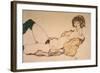 Reclining Nude in Green Stockings, 1914-Egon Schiele-Framed Giclee Print