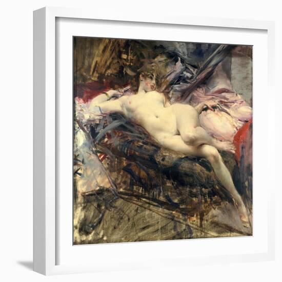 Reclining Nude, Late 19Th/Early 20th Century-Giovanni Boldini-Framed Giclee Print
