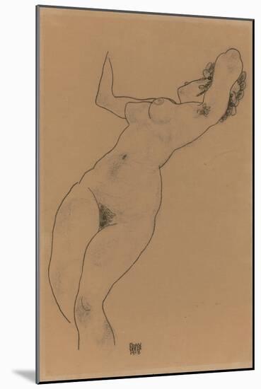 Reclining Nude; Liegender Akt, 1918-Egon Schiele-Mounted Giclee Print