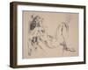 Reclining Nude (Litho)-Arthur Bowen Davies-Framed Giclee Print